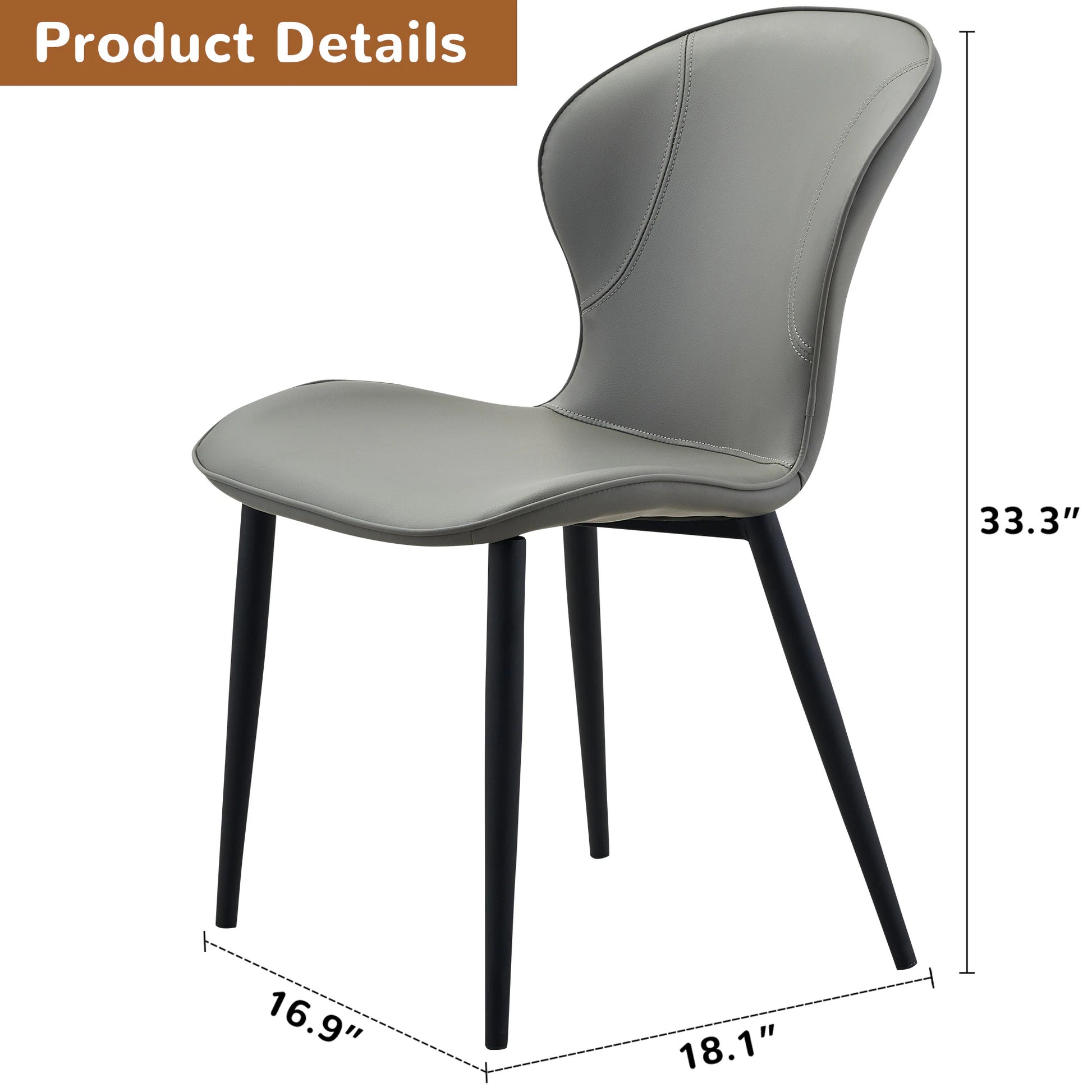 VFF Modern Simple And Light Luxurious Dining Chair Set Of 4 Black Buy Center