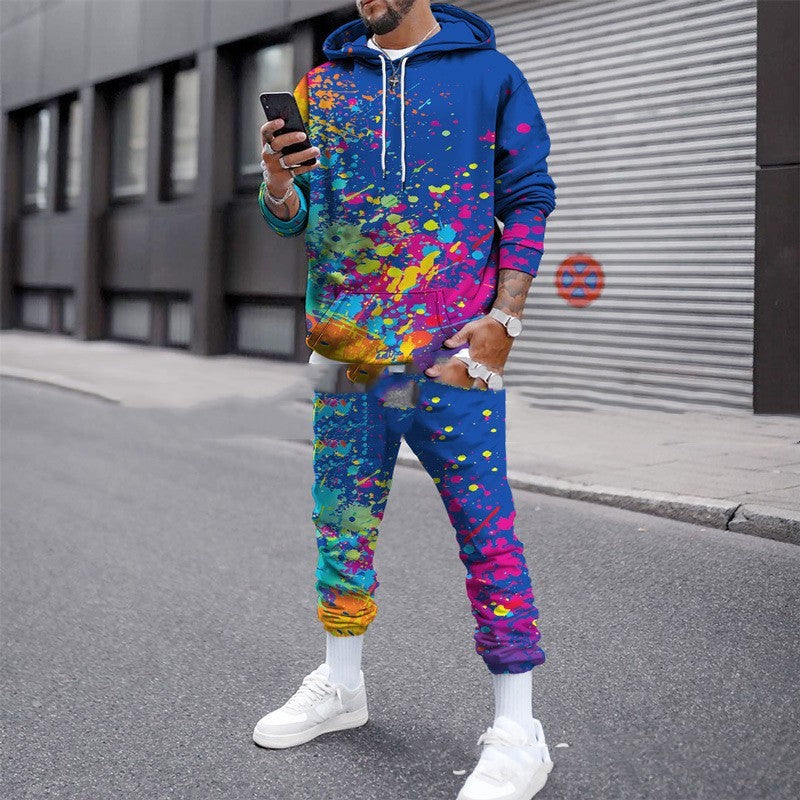 Colorful 3D Number Splash Camouflage Printing Suit WYTTTA1129