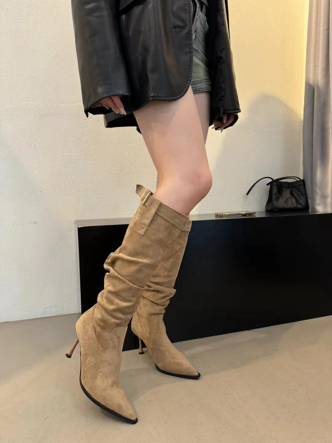 Women's Slimming Pile Style High Leg Boot Buy Center