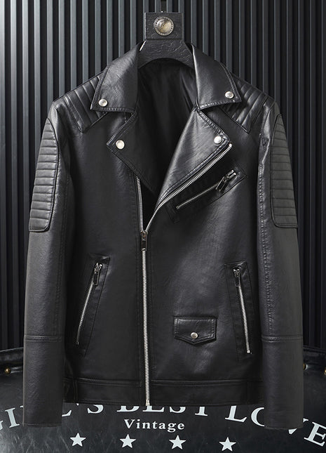 Spring And Autumn Slim-fitting Biker Leather Jacket Buy Center