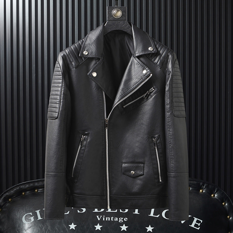 Spring And Autumn Slim-fitting Biker Leather Jacket Buy Center