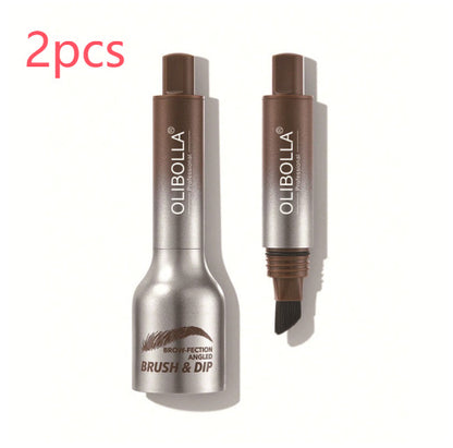 Hot New Items at Buy Center: Eyebrow Velvet Three-dimensional Eyebrow Cream Hairline Anti-smudge Waterproof Wild Eyebrow Deep Coffee 2pcs