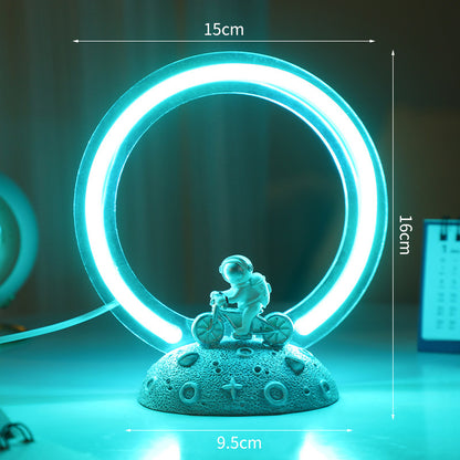 Fresh Arrivals at Buy Center: Creative Halo Knight Night Light Cycling Astronaut Decoration Blue USB