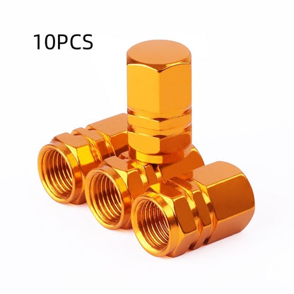 Newly Released at Buy Center: zSimple And Portable Aluminum Alloy Car Valve Cap Gold 10PCS