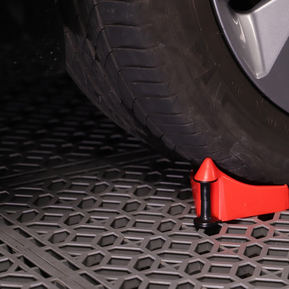 Hot New Items at Buy Center: Portable Non-slip Bracket Triangle Car Tire Rubber Parking Block Car Stop Device