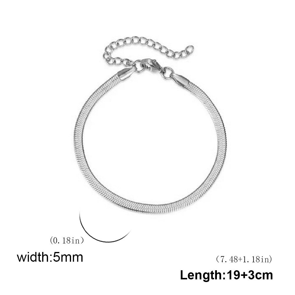 Stainless Steel Snake Flat Chain Snake Chain