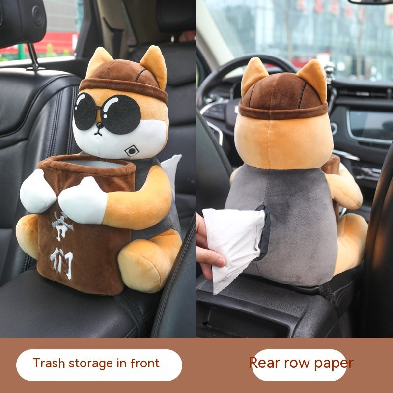 Hot New Items at Buy Center: Car Tissue Box Car Creativity Men's Main Driving Armrest Box Hanging Man Dog