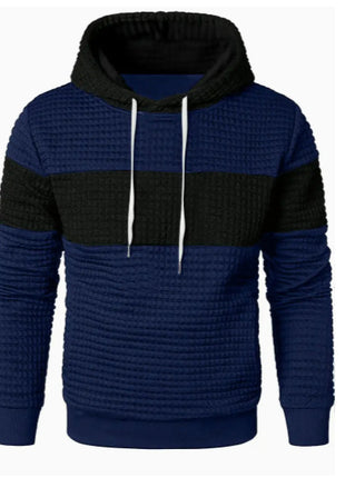 Pull à capuche à manches longues et cordon de serrage pour homme