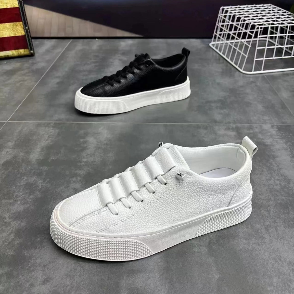 Zapatos deportivos y de ocio minimalistas de corte bajo para hombre