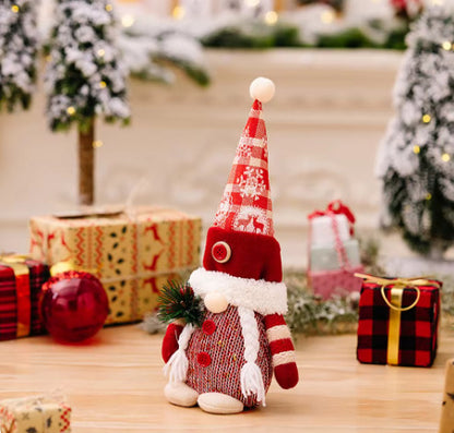 Fresh Arrivals at Buy Center: Christmas Decorations Knitted Non-woven Stand-up Faceless Doll Snowflake check for children