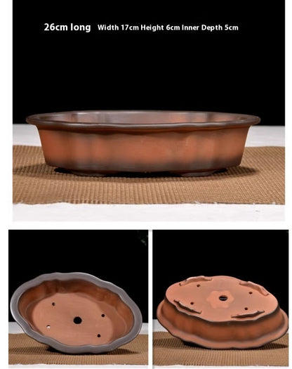 Trending Now at Buy Center: Purple Sand Bonsai Basin Antique Old Small Rectangular Square Basin