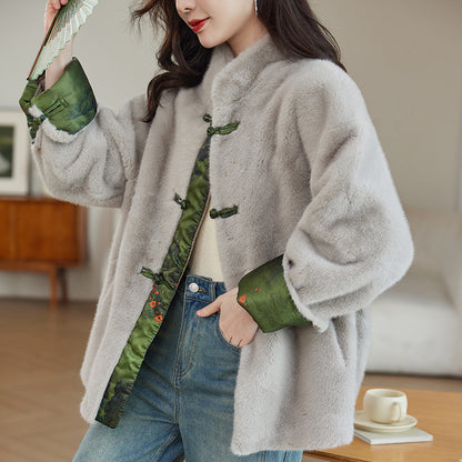 Women's Fur Chinese Style Traditional Coat Buy Center