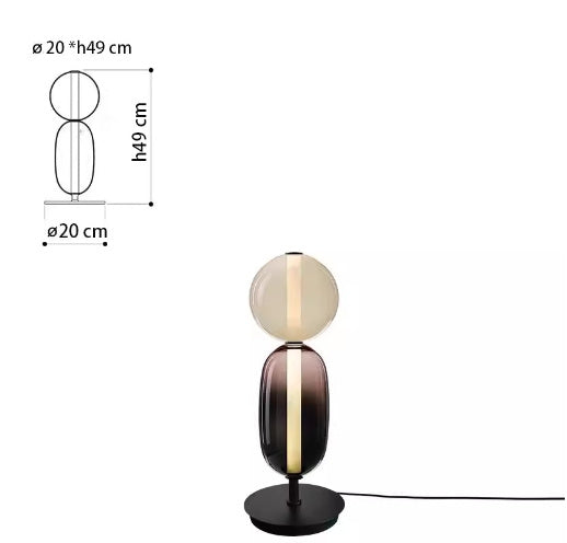 Just Arrived at Buy Center: Nordic Mid-ancient Creative Sugar-coated Haws On A Stick Minimalist Bedroom High-grade Desk Lamp 2 Head Black And White EU