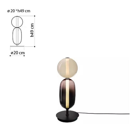 Just Arrived at Buy Center: Nordic Mid-ancient Creative Sugar-coated Haws On A Stick Minimalist Bedroom High-grade Desk Lamp 2 Head Black And White EU