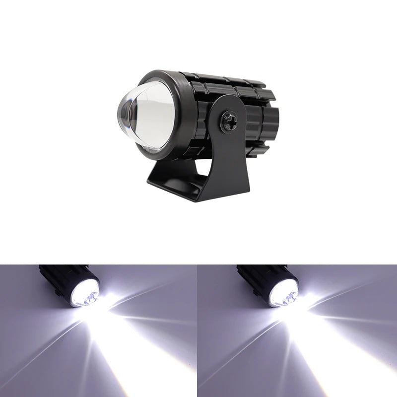 Fresh on the Scene at Buy Center: Two-color Lens External Electric Car Motorcycle Lock And Load Spray Headlight Single Lamp White White