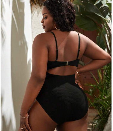 Fresh Arrivals at Buy Center: Women's Plus Size One-piece Bikini Solid Color Breathable Swimsuit