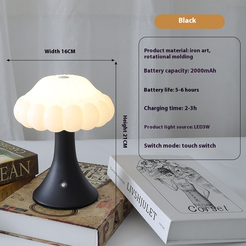 Fresh Arrivals at Buy Center: Mushroom Lamp Bar Cafe Decoration Charging Touch Small Night Lamp Black