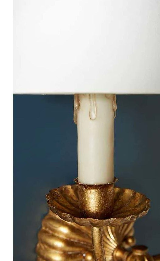 American Retro Wall Lamp Gold Foil Distressed