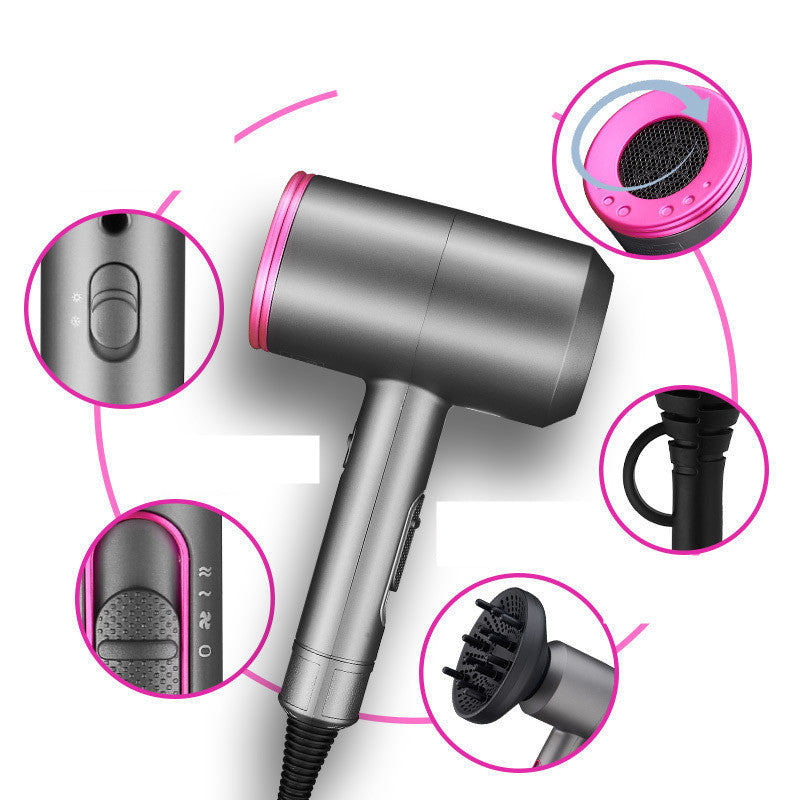 Buy Center Handpicked- Hair Dryer 1400w 110V 220V Hairdryer Hair Blow Dryer Fast Straight Hot Air Styler 3 Heat Setting 2 Speed Ne Setting