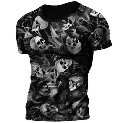 Fresh Arrivals at Buy Center: Men's Casual Versatile Skull Print T-shirt ZF0630