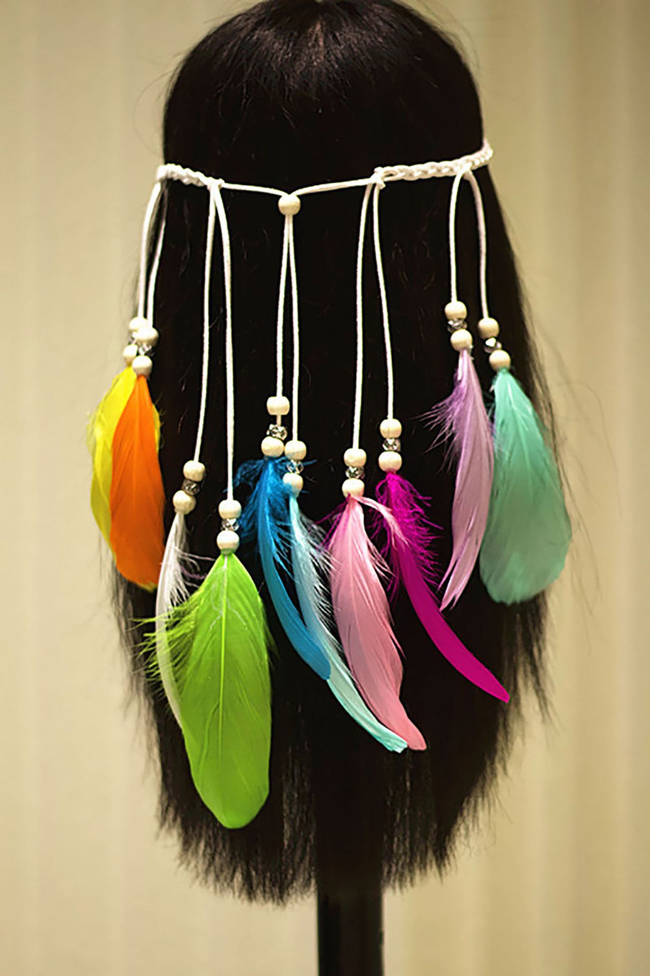 Newly Released at Buy Center: Feather Hair Band New Retro Fringed Headwear Color