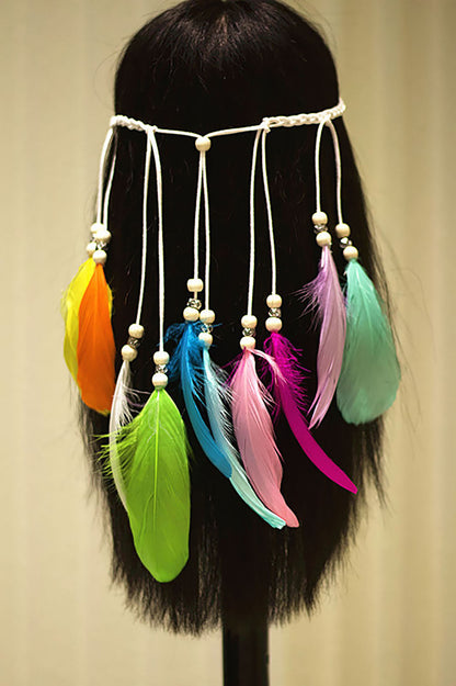 Newly Released at Buy Center: Feather Hair Band New Retro Fringed Headwear Color