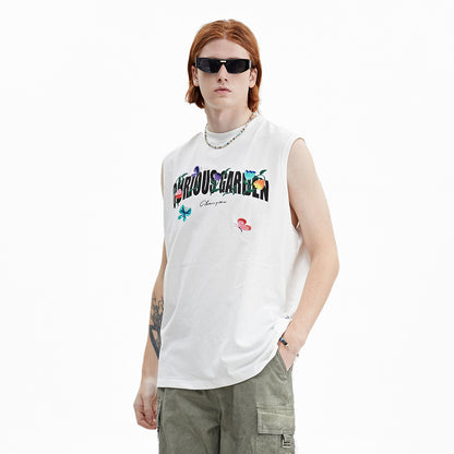 Newly Released at Buy Center: Letter Printed Waistcoat T-shirt For Men And Women