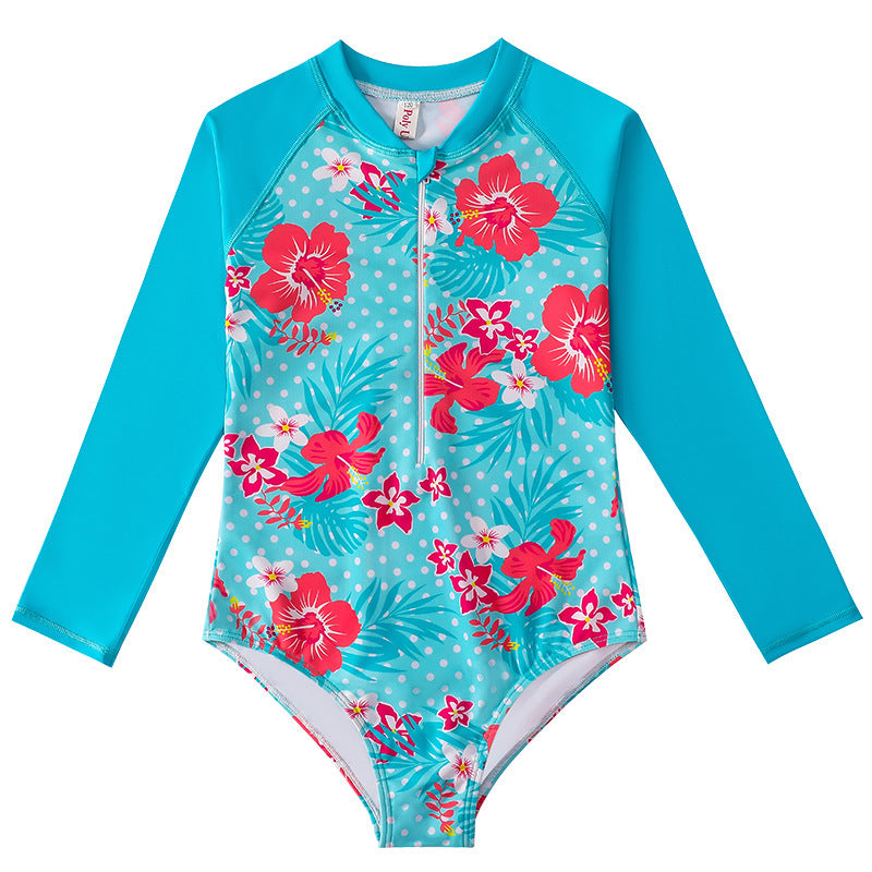 Newly Released at Buy Center: Girl's Long-sleeve One-piece Swimming Suit YY158