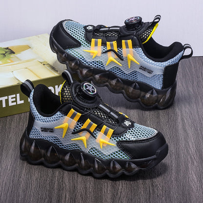 Hot New Items at Buy Center: Boys' Hollow Mesh Surface Breathable Leisure Sports Soft Bottom Running Shoes