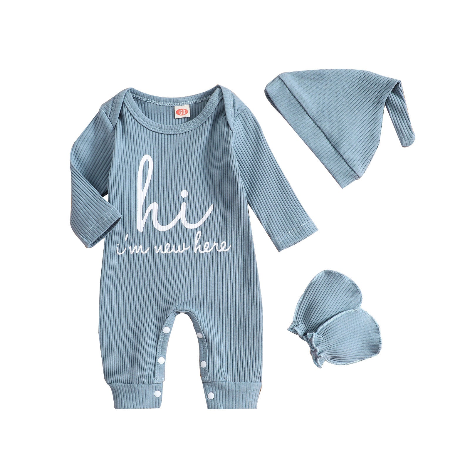 Fresh Arrivals at Buy Center: Baby Romper Hat Anti-grasping Gloves Three-piece Set