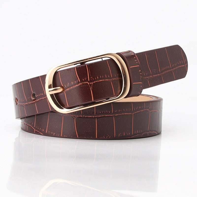 Ceinture à boucle ardillon tendance pour femme