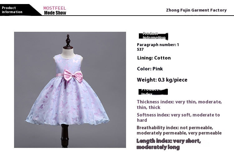 Fresh on the Scene at Buy Center: Bow Pleated Mesh Puffy Girls Dress