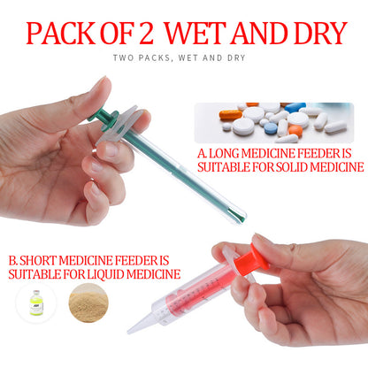 Newly Released at Buy Center: 2 Pcs Cat Pill Shooter Pet Piller Gun Dog Pill Shooter Cat Tablet Soft Tip Syringe Pet Medical Feeding Dispenser Tool For Small Animal