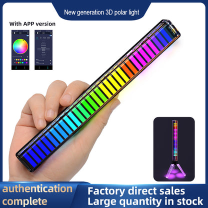 New at Buy Center: LED Light Voice Atmosphere Light Rechargeable Battery USB Powered Pickup Rhythm Lamp APP Pickup Dimmable RGB Flow Light Bars