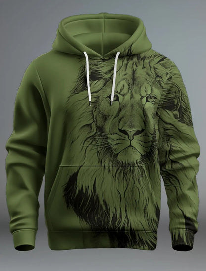 Newly Released at Buy Center: Fashion Brand Lion's Head 3D Hoodie Fashion Men And Women 4 Style