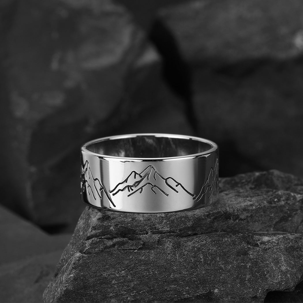 Now Available at Buy Center: Fashion Stainless Steel Mountain Ring