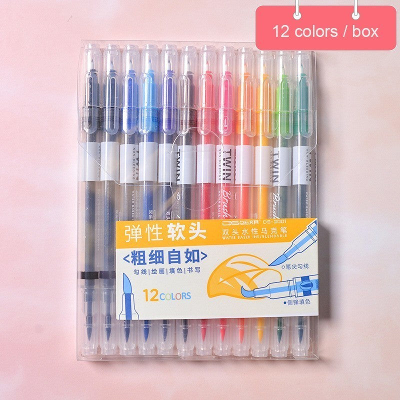 Hot New Items at Buy Center: Color Calligraphy Art Hair Note Pen 12Colors