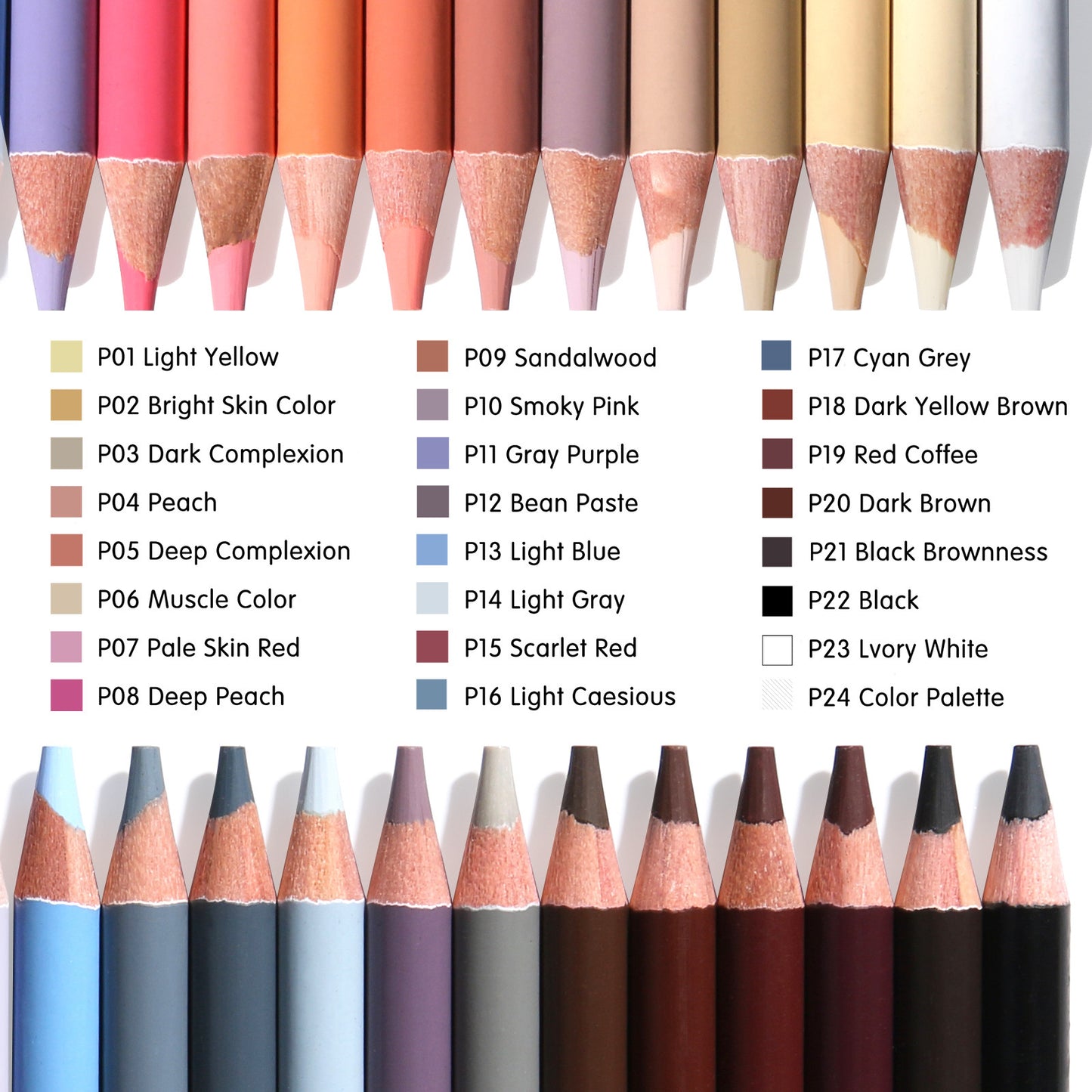 Buy Center Top Rated-24-color Painting Skin Color Pen Hand-painted Portrait Color Pencil Oily Art Supplies