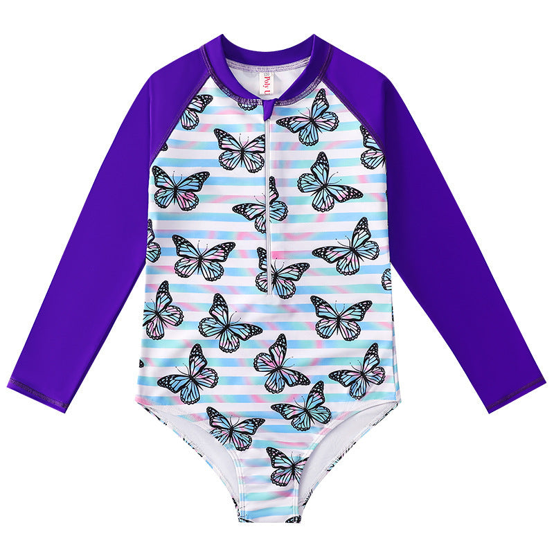 Newly Released at Buy Center: Girl's Long-sleeve One-piece Swimming Suit YY136