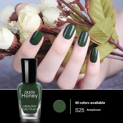 Just Arrived at Buy Center: Water-based Peelable Tearable Nail Polish 8ml 25 Army Green 8ml