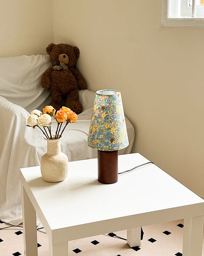 Hot New Items at Buy Center: Flower Romantic Table Lamp Solid Wood Bedroom Study Decorative Lamp