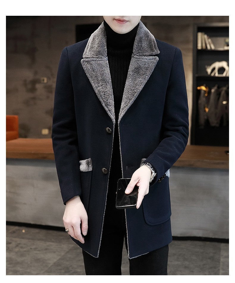 Fur And Leather Overcoat Male Buy Center