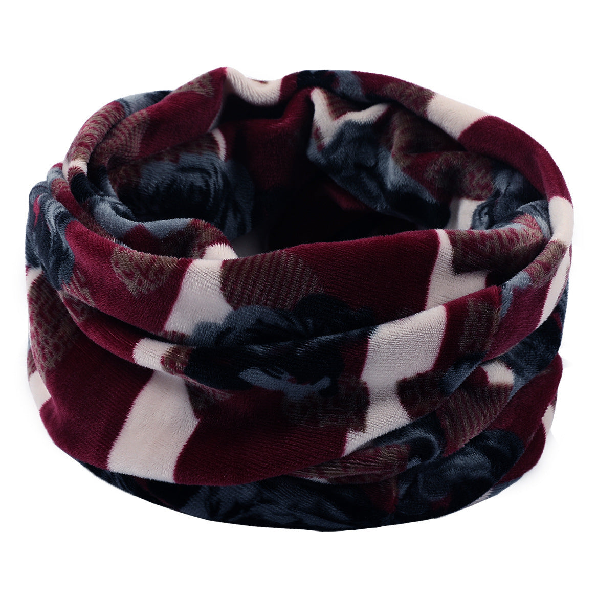 Warm Short Velvet Double-layer Knitted Scarf Buy Center