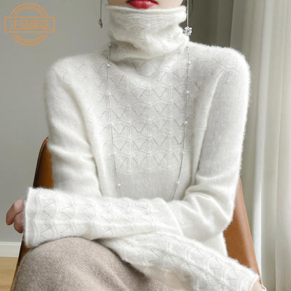 Pile Collar Turtleneck Sweater Short Autumn And Winter Women Buy Center