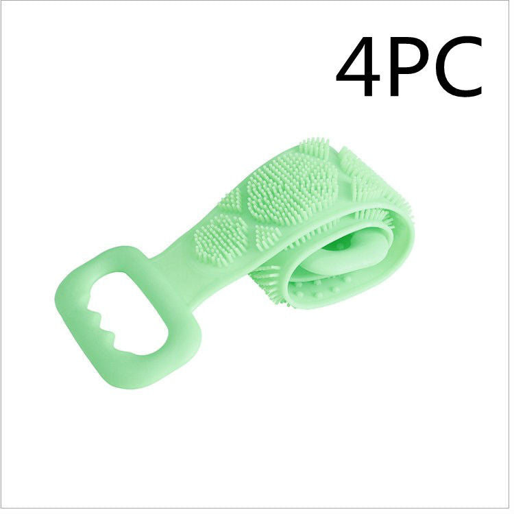 Hot New Items at Buy Center: Bath Towel Silicone Rubbing Back Towel 4PC Green 70cm