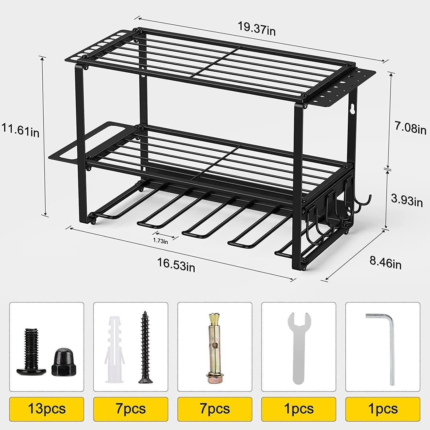 Hot New Arrivals at Buy Center: ImprovementAmazon Wall-mounted Electric Tool Storage Rack Heavy Floating Tool Holder Handheld Drill