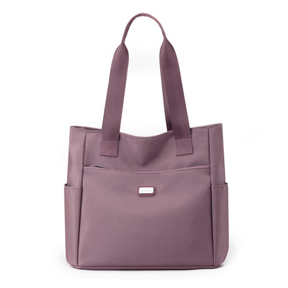 Buy Center Hot Pick-Large Capacity Nylon Cloth Women's Tote Bag Light Purple