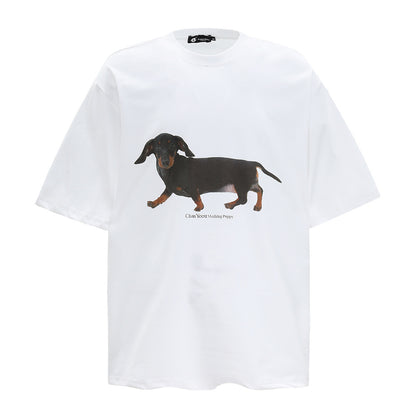 Newly Released at Buy Center: Sausage Dog Printed Short Sleeve Men And Women