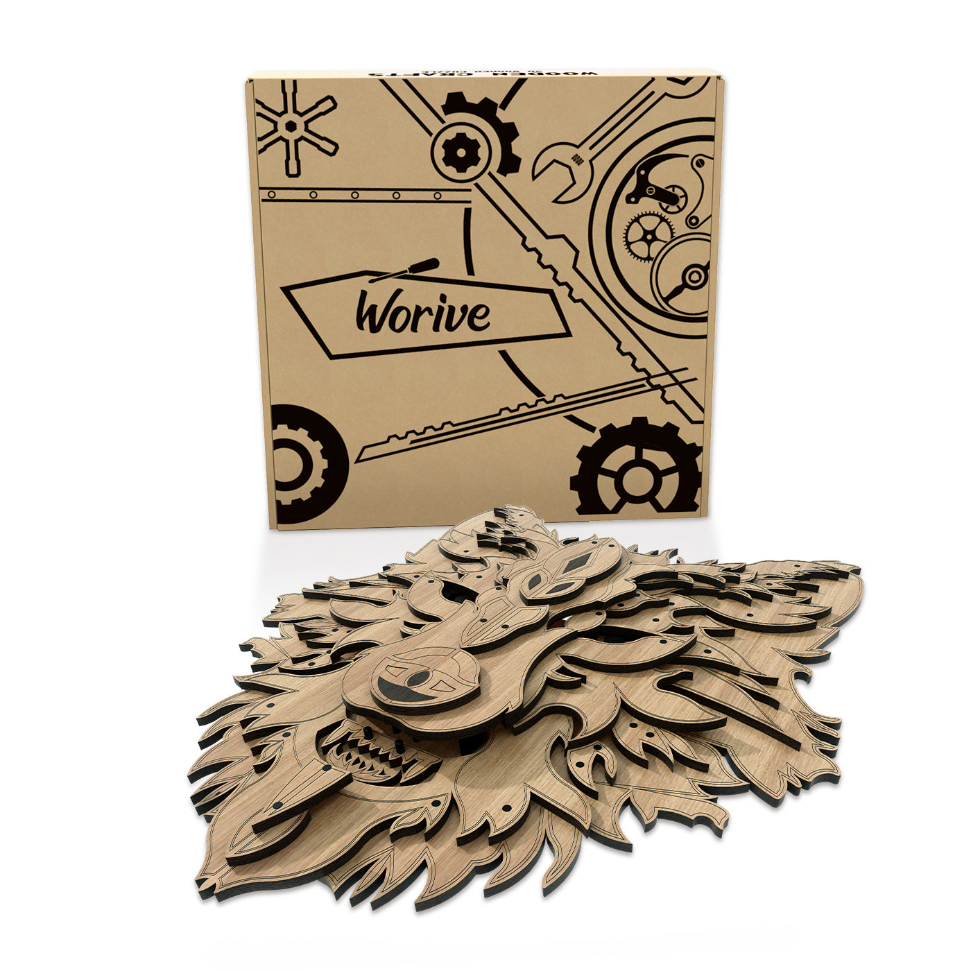 Fresh on the Scene at Buy Center: Home Fashion Simple Wolf Spirit Wood Carving Puzzle Toy