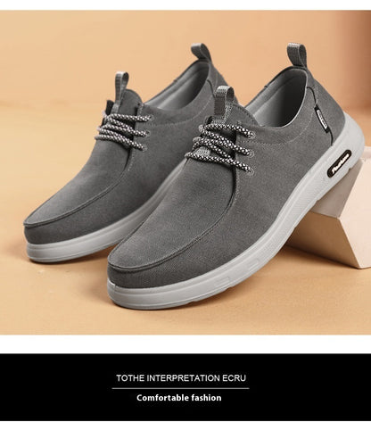 Hot New Items at Buy Center: Men's Cloth Shoes Versatile Soft Bottom Lace Up Leisure Sports